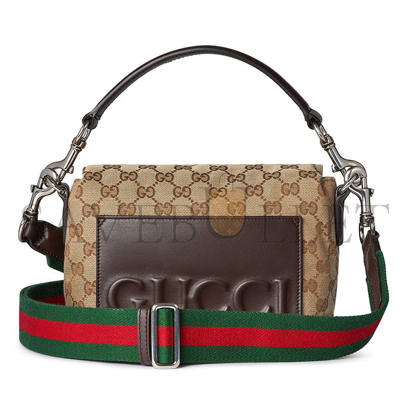 GUCCI GG CANVAS SMALL CROSSBODY BAG 821617 (19*15*7cm)